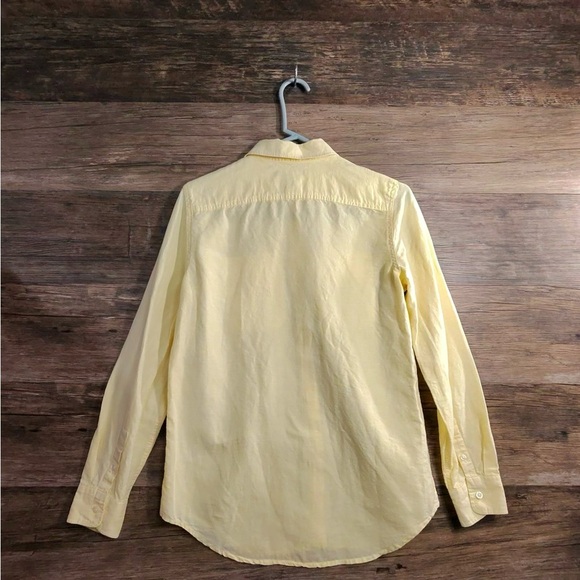 Chaps Yellow Fitted Long Sleeve Mandarin Collar Shirt - Picture 6 of 9